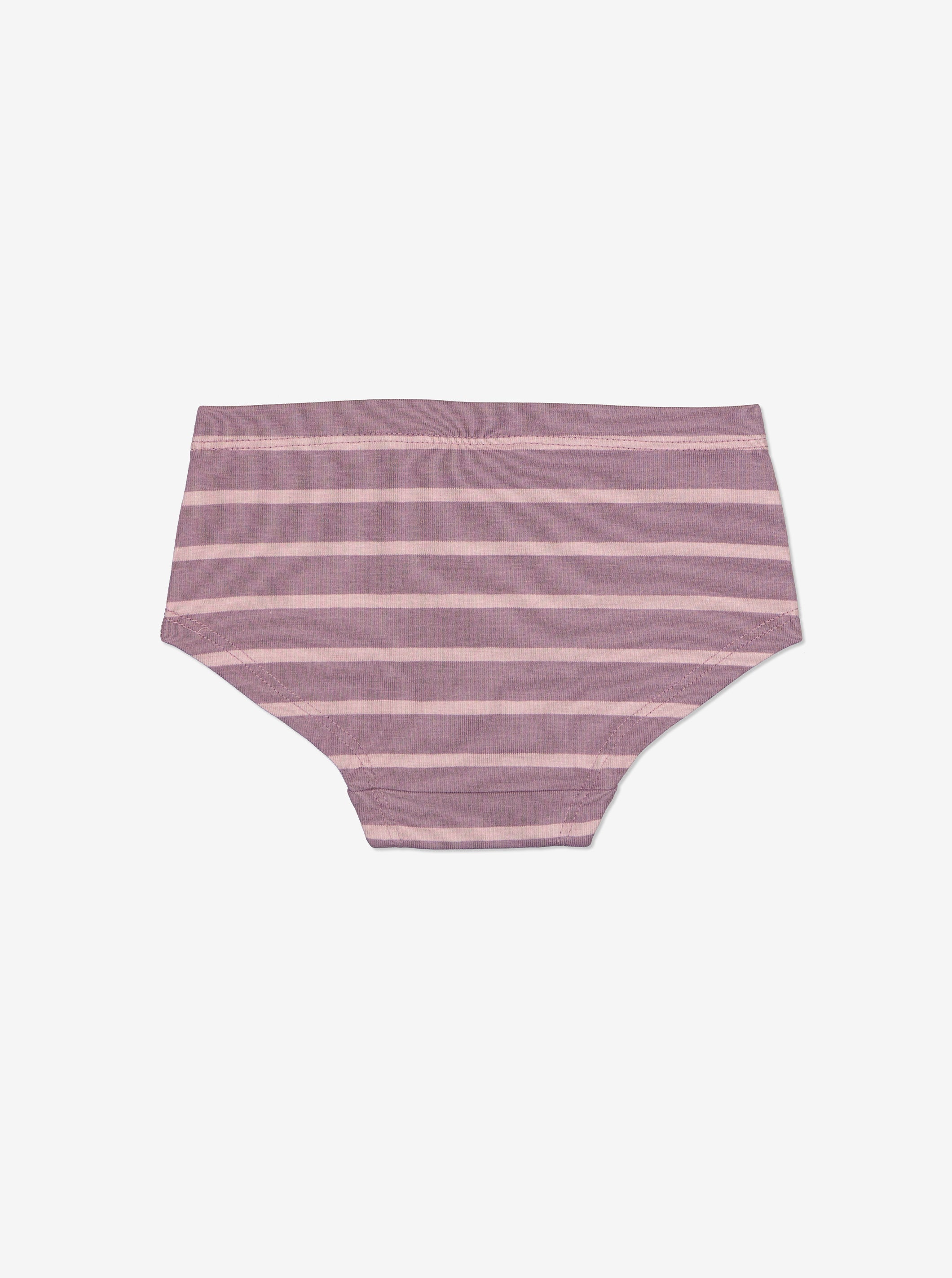 Organic Cotton Purple Girls Briefs