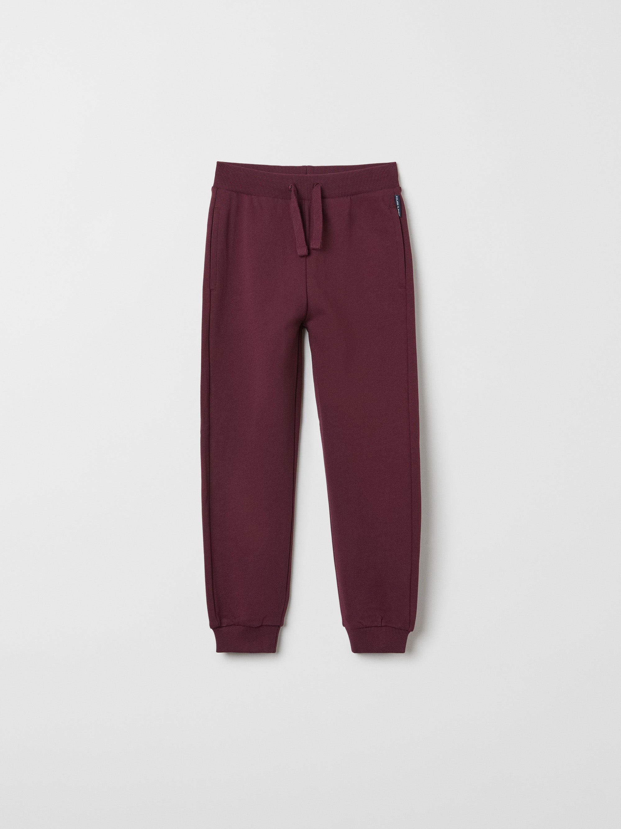 Children's burgundy cheap jogging bottoms