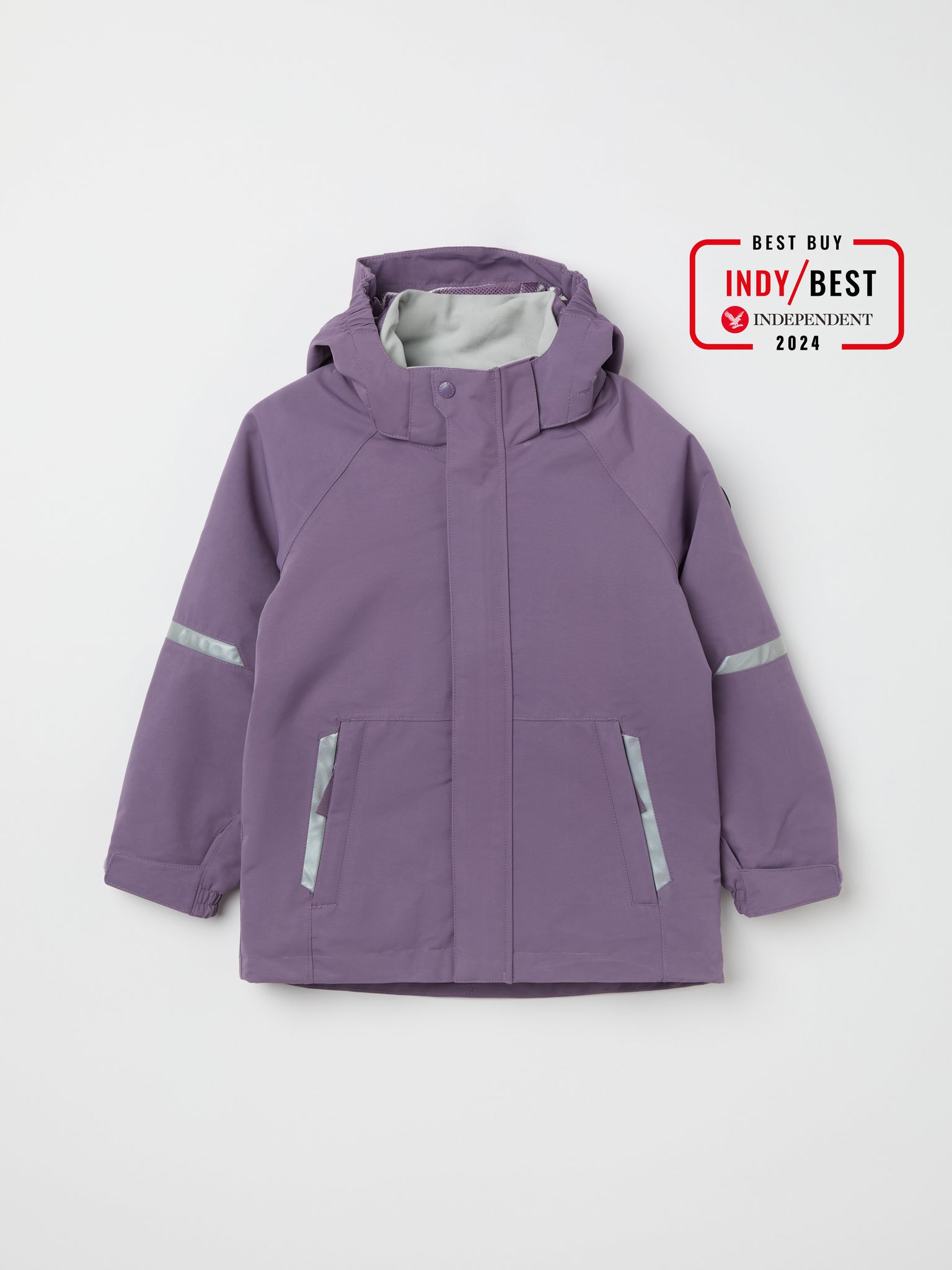 Purple Waterproof Kids School Coat Polarn O. Pyret UK