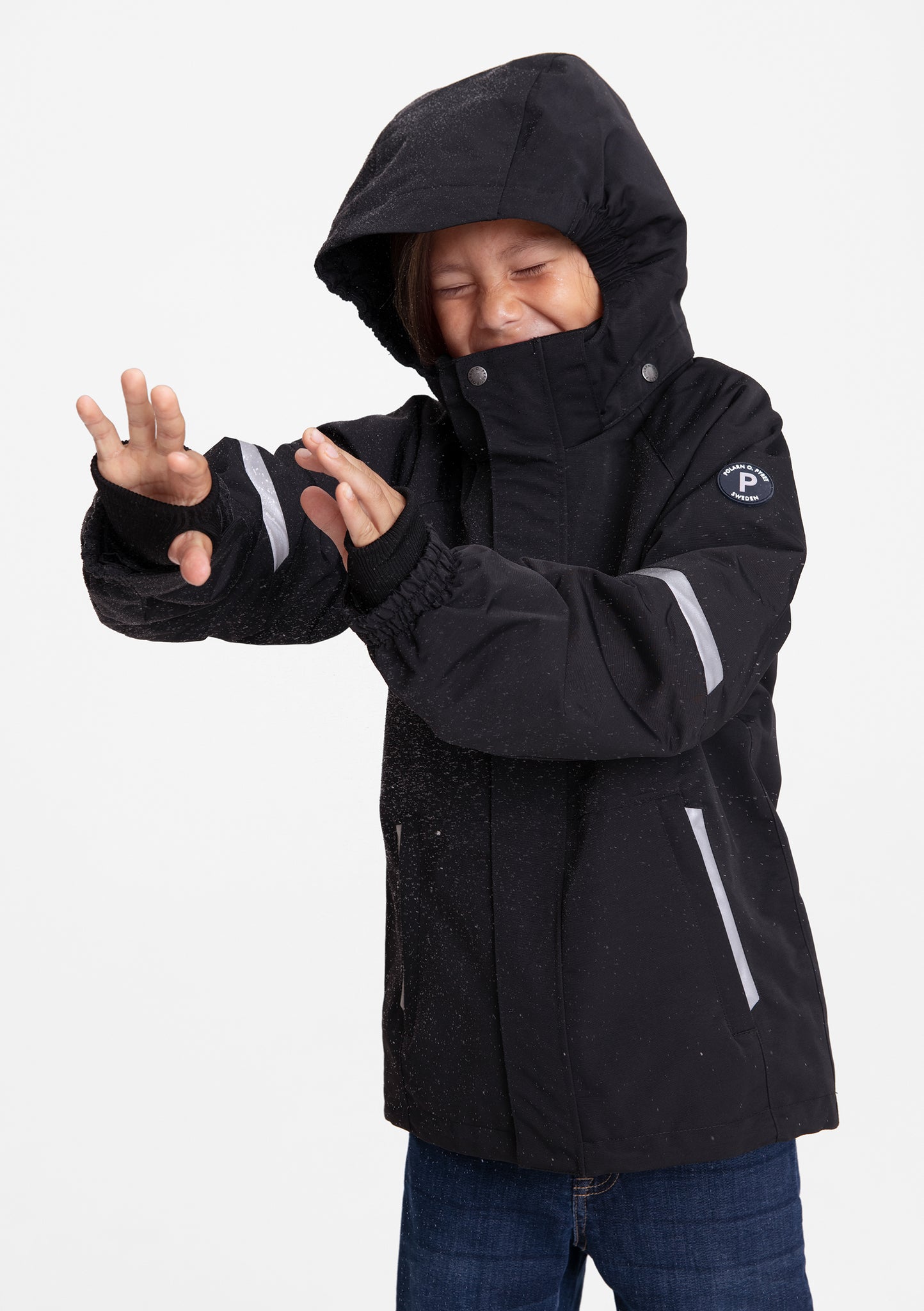 Black Waterproof Kids School Coat