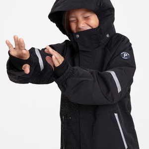 Black Waterproof Kids School Coat