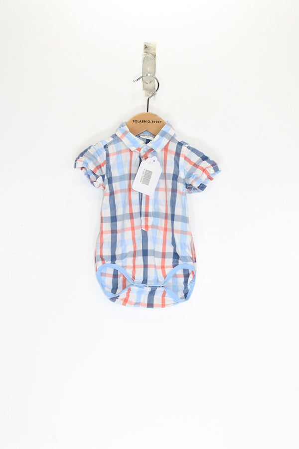 Checked Baby Bodysuit 1-2m / 56