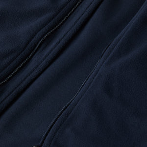 Navy Waterproof Kids Fleece Jacket from the Polarn O. Pyret outerwear collection. Ethically produced kids outerwear.