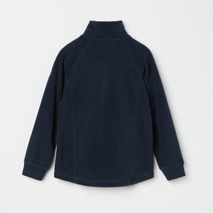 Navy Waterproof Kids Fleece Jacket from the Polarn O. Pyret outerwear collection. Ethically produced kids outerwear.