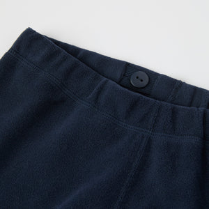 Navy Fleece Kids Thermal Trousers from the Polarn O. Pyret outerwear collection. Made using ethically sourced materials.