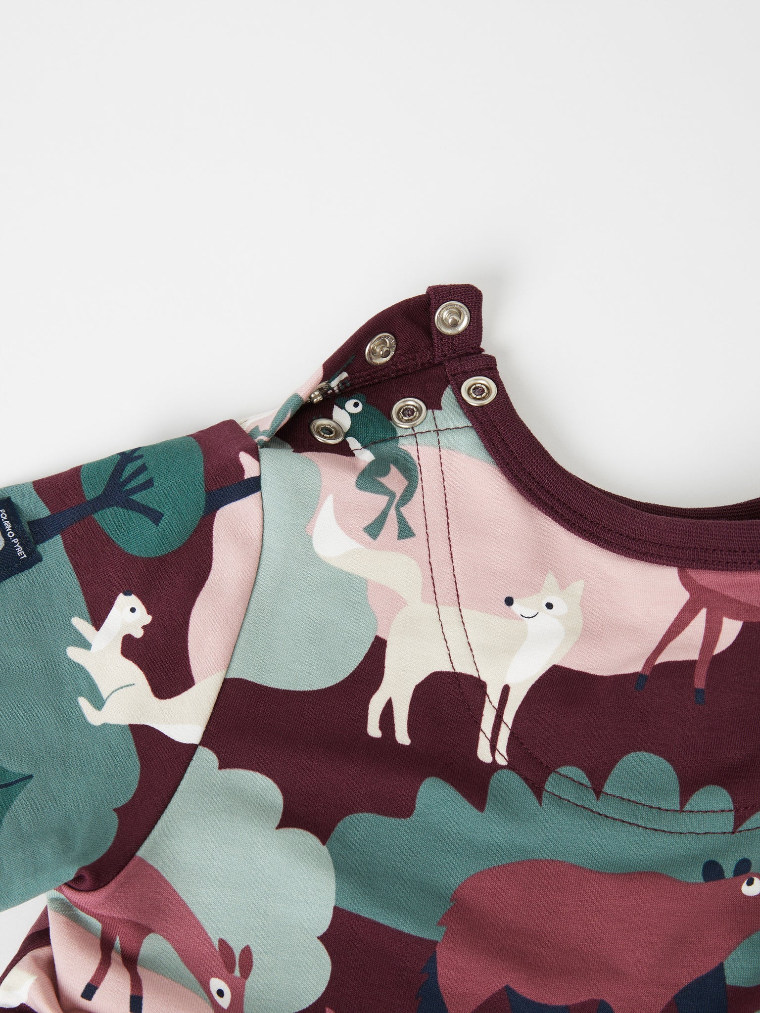 Cotton Woodland Print Red Kids Top from the Polarn O. Pyret kids collection. The best ethical kids clothes