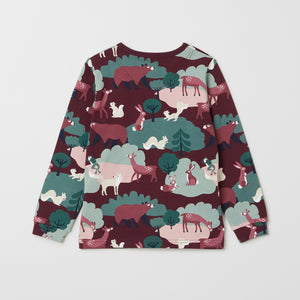 Cotton Woodland Print Red Kids Top from the Polarn O. Pyret kids collection. The best ethical kids clothes