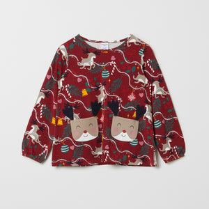 Reindeer Pocket Christmas Kids Top from the Polarn O. Pyret kidswear collection. The best ethical kids clothes