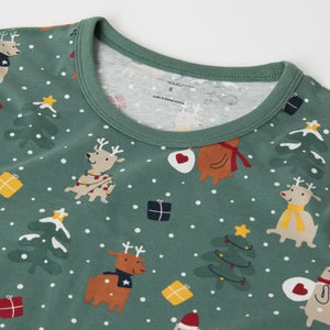 Christmas Print Cotton Adult Pyjamas from the Polarn O. Pyret adult collection. Clothes made using sustainably sourced materials.