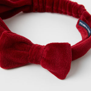 Red Velour Kids Hair Band from the Polarn O. Pyret kidswear collection. The best ethical kids clothes