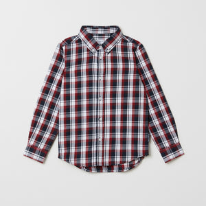 Organic Cotton Checked Kids Shirt from the Polarn O. Pyret kidswear collection. Nordic kids clothes made from sustainable sources.