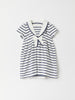 Organic Cotton Striped Baby Sailor Dress from the Polarn O. Pyret baby collection. Clothes made using sustainably sourced materials.
