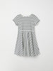 Navy Striped Cotton Kids Dress from the Polarn O. Pyret kidswear collection. Ethically produced kids clothing.