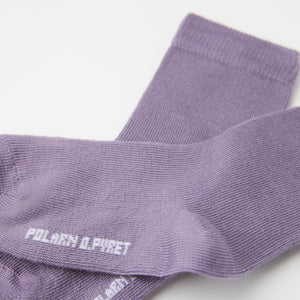 Purple Merino Kids Socks from Polarn O. Pyret kidswear. Clothes made using sustainably sourced materials.