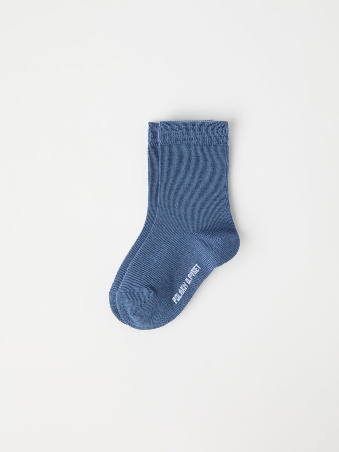 Blue Merino Kids Socks from Polarn O. Pyret kidswear. The best ethical kids clothes