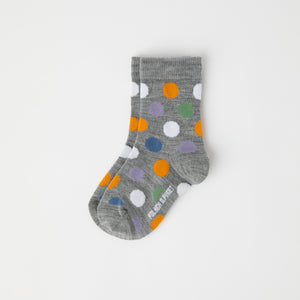 Dotty Merino Kids Socks from Polarn O. Pyret kidswear. Clothes made using sustainably sourced materials.