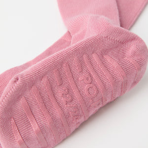 Pink Merino Antislip Kids Socks from Polarn O. Pyret kidswear. Nordic kids clothes made from sustainable sources.