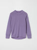 Purple Thermal Merino Kids Top from the Polarn O. Pyret kidswear collection. The best ethical kids outerwear.