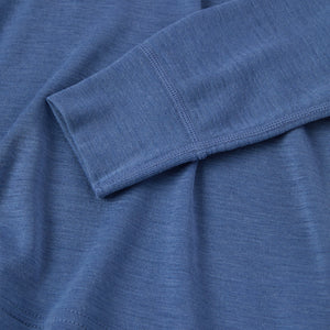 Blue Thermal Merino Kids Top from the Polarn O. Pyret kidswear collection. Made using ethically sourced materials.