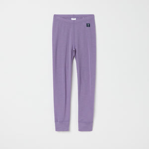 Purple Thermal Merino Kids Leggings from the Polarn O. Pyret kidswear collection. Made using ethically sourced materials.