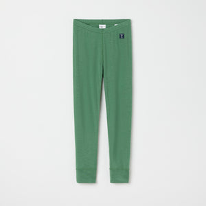 Green Thermal Merino Kids Leggings from the Polarn O. Pyret kidswear collection. Quality kids clothing made to last.