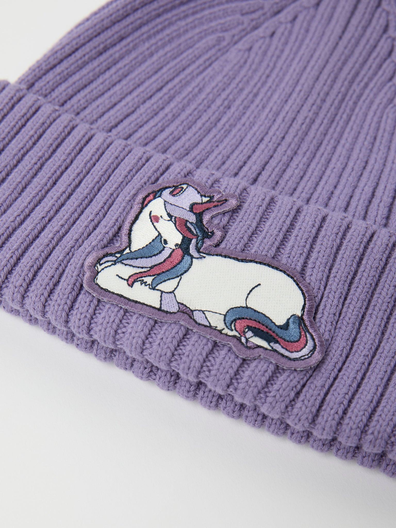 Unicorn Applique Rib Knit Kids Hat from the Polarn O. Pyret kidswear collection. The best ethical kids outerwear.