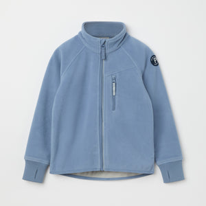 Blue Waterproof Kids Fleece Jacket from the Polarn O. Pyret kidswear collection. Ethically produced kids outerwear.