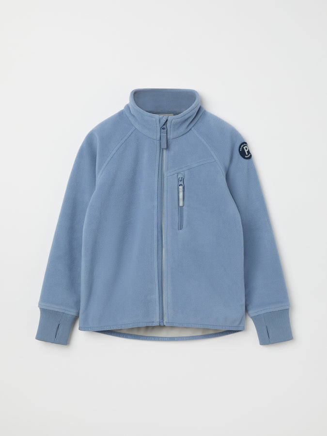 Blue Waterproof Kids Fleece Jacket from the Polarn O. Pyret kidswear collection. Ethically produced kids outerwear.