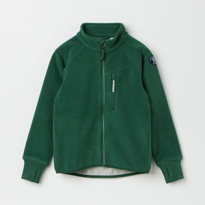 Green Waterproof Kids Fleece Jacket from the Polarn O. Pyret kidswear collection. The best ethical kids outerwear.