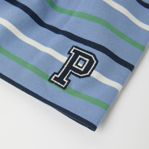 Blue Striped Kids Beanie Hat from the Polarn O. Pyret kidswear collection. Quality kids clothing made to last.