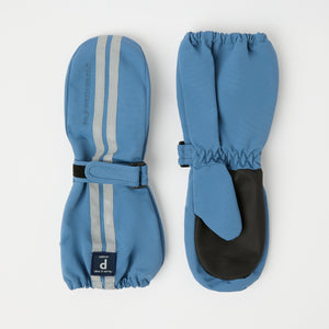 Blue Waterproof Shell Kids Mitten from the Polarn O. Pyret kidswear collection. Made using ethically sourced materials.