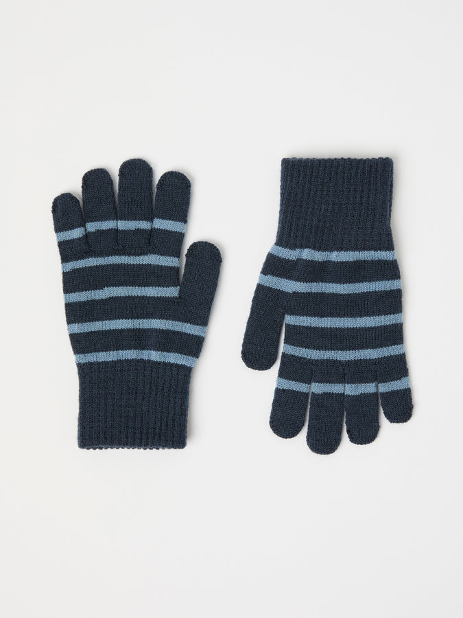 Blue Kids Wool Magic Gloves from the Polarn O. Pyret kidswear collection. Quality kids clothing made to last.