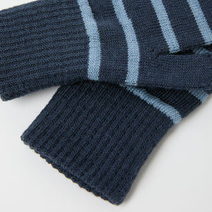 Blue Kids Wool Magic Mittens from the Polarn O. Pyret kidswear collection. Ethically produced kids outerwear.