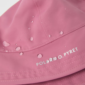 Pink Kids Waterproof Rain Hat from the Polarn O. Pyret kidswear collection. The best ethical kids outerwear.