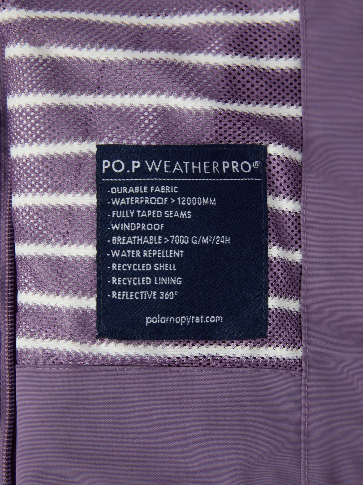 Purple Waterproof Kids School Coat from the Polarn O. Pyret kidswear collection. Quality kids clothing made to last.