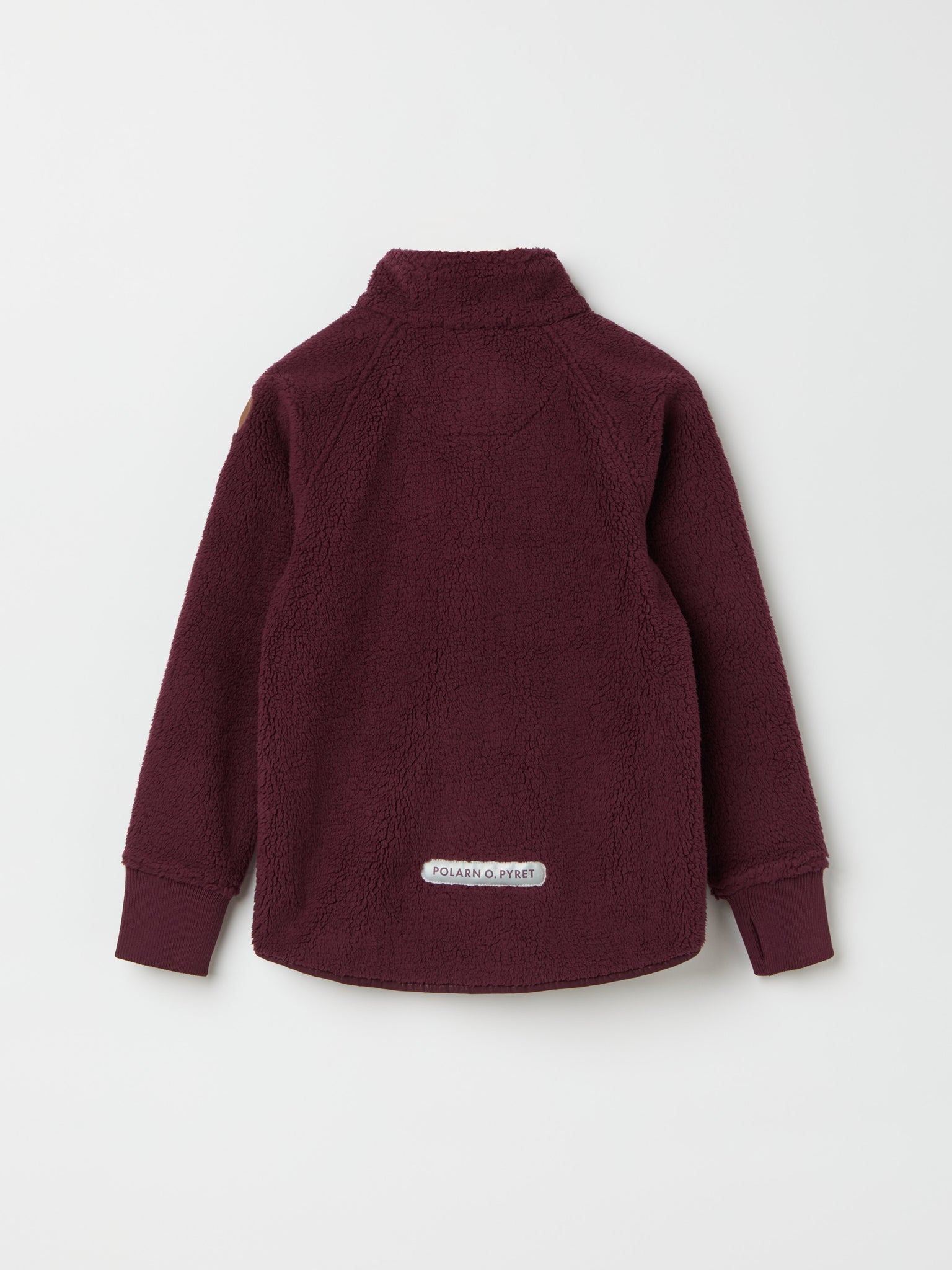 Burgundy Kids Sherpa Fleece Jacket from the Polarn O. Pyret kidswear collection. Ethically produced kids outerwear.