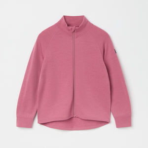 Pink Thermal Terry Merino Kids Zip Top from the Polarn O. Pyret kidswear collection. Made using ethically sourced materials.