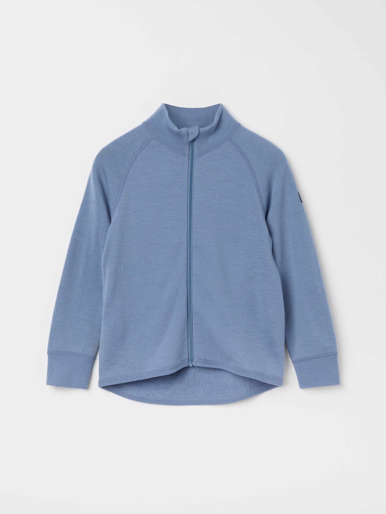 Blue Thermal Terry Merino Kids Zip Top from the Polarn O. Pyret kidswear collection. Quality kids clothing made to last.