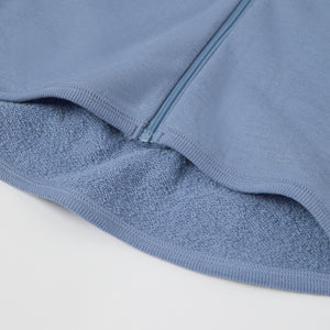 Blue Thermal Terry Merino Kids Zip Top from the Polarn O. Pyret kidswear collection. Quality kids clothing made to last.