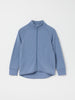 Blue Thermal Terry Merino Kids Zip Top from the Polarn O. Pyret kidswear collection. Quality kids clothing made to last.