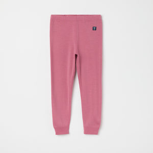 Pink Thermal Terry Merino Kids Long Johns from the Polarn O. Pyret kidswear collection. Ethically produced kids outerwear.