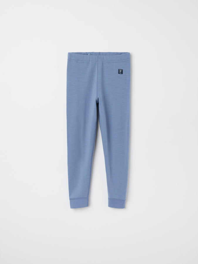 Blue Thermal Terry Merino Kids Long Johns from the Polarn O. Pyret kidswear collection. Made using ethically sourced materials.