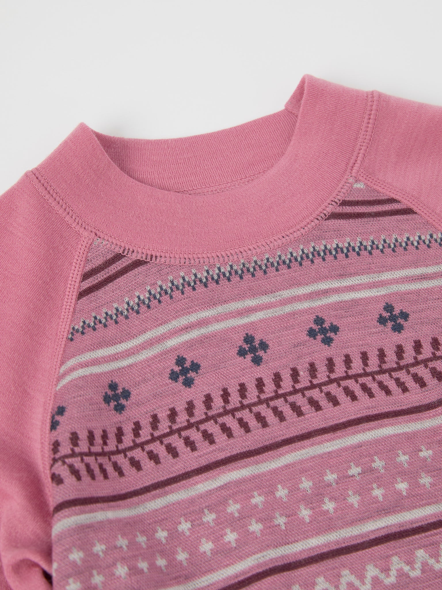 Pink Nordic Thermal Merino Kids Top from the Polarn O. Pyret kidswear collection. Made using ethically sourced materials.