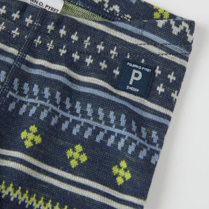 Blue Nordic Thermal Merino Kids Leggings from the Polarn O. Pyret kidswear collection. Ethically produced kids outerwear.