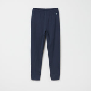 Blue Polyester Thermal Kids Leggings from the Polarn O. Pyret kidswear collection. Ethically produced kids outerwear.