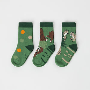 Three Pack Kids Socks from Polarn O. Pyret kidswear. Ethically produced kids clothing.