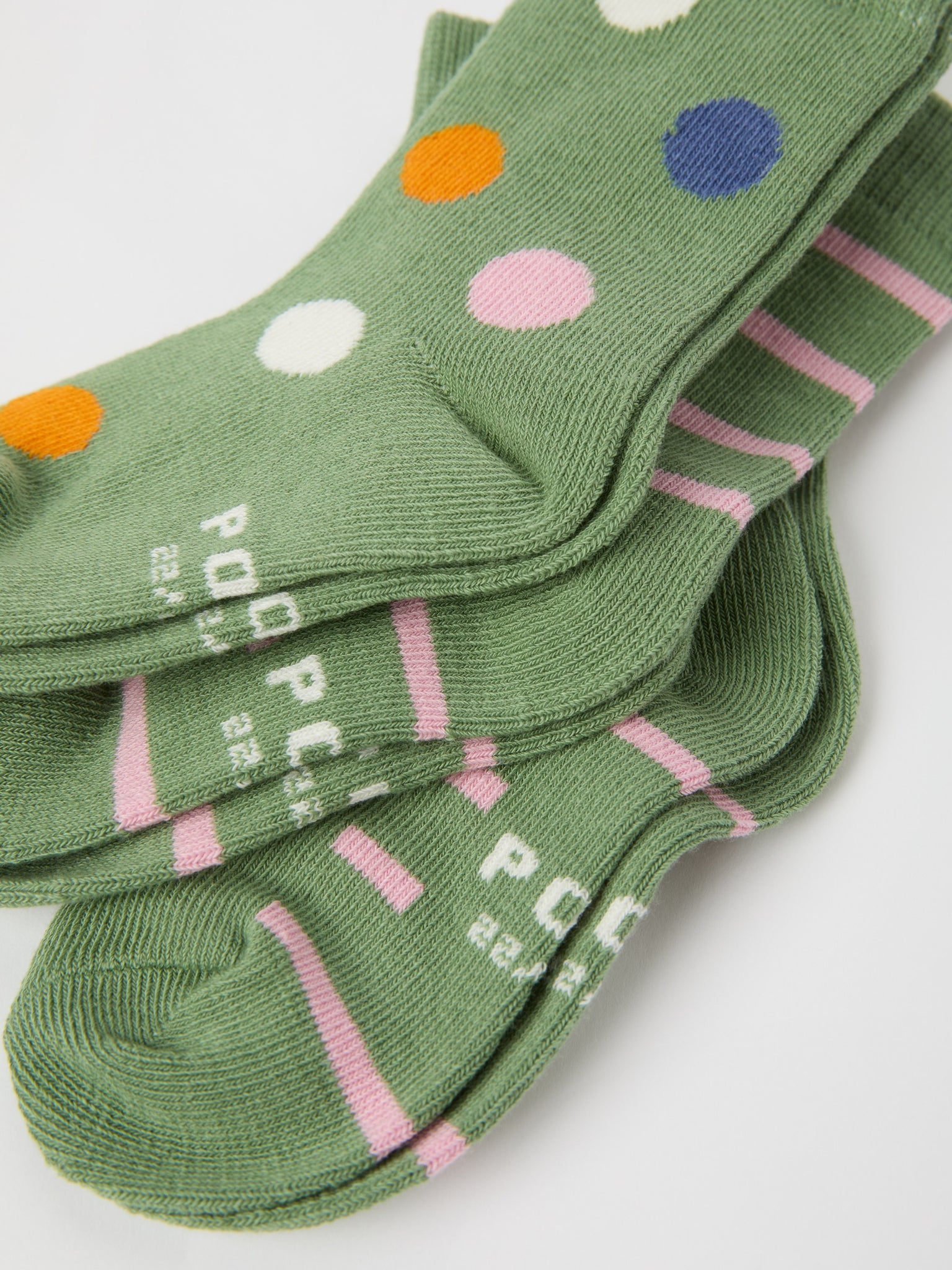 Three Pack Kids Socks from Polarn O. Pyret kidswear. The best ethical kids clothes