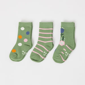 Three Pack Kids Socks from Polarn O. Pyret kidswear. The best ethical kids clothes