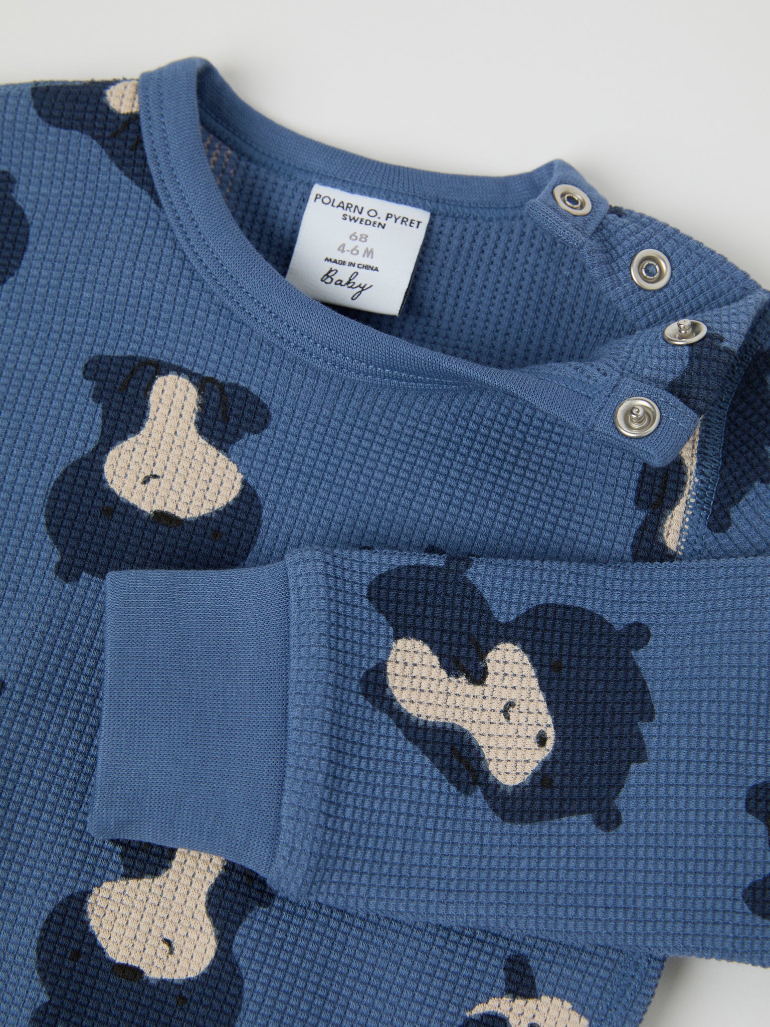 Bear Print Babygrow from the Polarn O. Pyret baby collection. The best ethical kids clothes