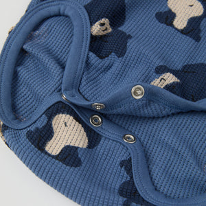 Bear Print Babygrow from the Polarn O. Pyret baby collection. The best ethical kids clothes